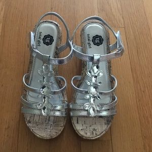 Children’s silver wedges